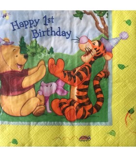 Winnie the Pooh 'Pooh's Playtime' 1st Birthday Lunch Napkins (16ct)
