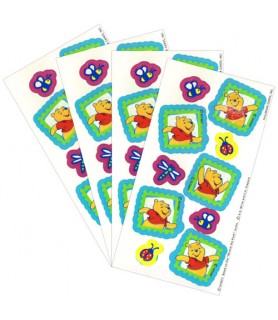 Winnie the Pooh Happy 1st Birthday Stickers (4 sheets)