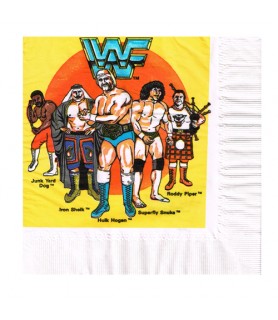 WWF Wrestling Vintage 1985 'Titan Sports Inc' Small Napkins (16ct)