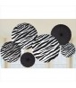 Zebra Stripes Animal Print Paper Fan Decorations (6ct)