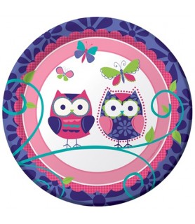 Patchwork Owl Small Paper Plates (8ct)