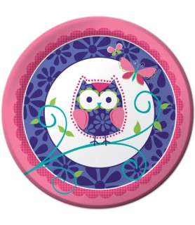 Patchwork Owl Large Paper Plates (8ct)