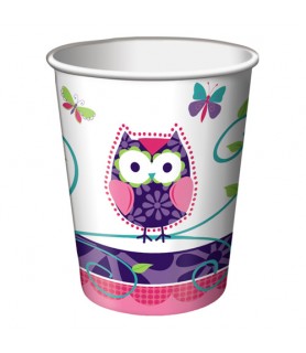 Patchwork Owl 9oz Paper Cups (8ct)