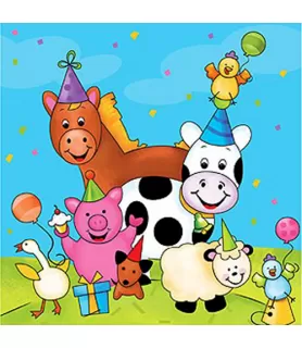 Barnyard Bash Farm Animals Small Napkins (16ct)