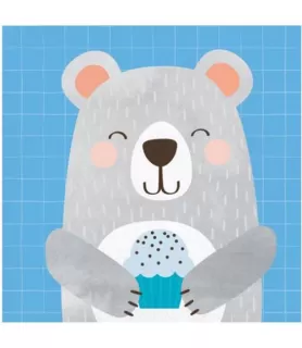 1st Birthday 'Bear' Small Napkins (16ct)