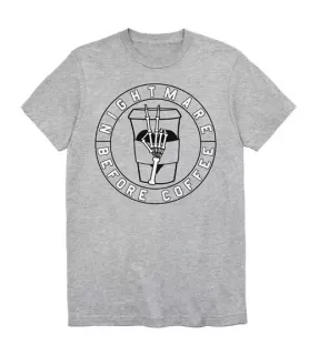 Halloween 'Nightmare Before Coffee' Adult T-Shirt (Medium/Large)