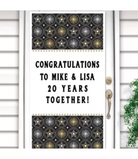 Hollywood 'Glitter Starz' Customizable Plastic Door Poster (1ct)