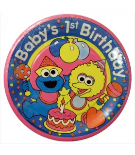 Sesame Street 1st Birthday Large Paper Plates (8ct)