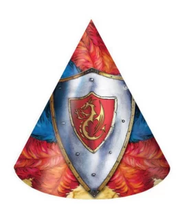 Valiant Knight Honeycomb Cone Hats (8ct)
