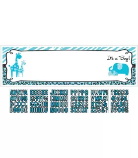 Sweet Safari Boy Giant Customizable Banner (1ct)
