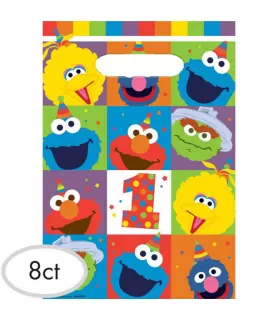 Sesame Street 1st Birthday 'Elmo Turns One' Favor Bags (8ct)