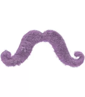 Purple Fuzzy Adhesive Mustache / Favor (1ct)