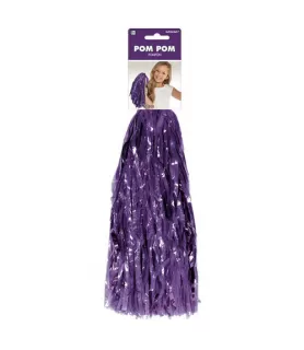 Purple Tinsel Pom Pom / Favor (1ct)