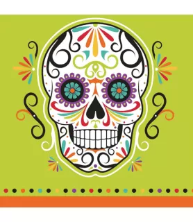 Halloween 'Sugar Skull Skelebrations' Small Napkins (16ct)