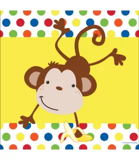 Birthday 'Fun Monkey' Plastic Tablecover (1ct)