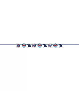 Shark Party Cutout Garland (5ft)