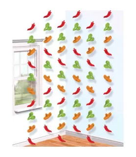 Fiesta Foil Hanging String Decorations (6ct)