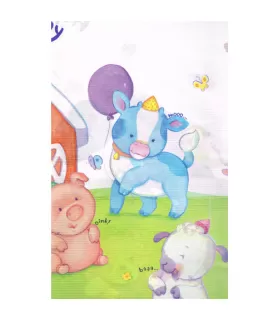 1st Birthday 'Little Farm Animals' Paper Table Cover (1ct)