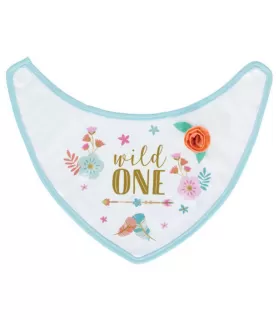 1st Birthday 'Boho Girl' Fabric Bib (1ct)