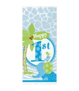 1st Birthday 'Blue Safari' Cello Favor Bags w/ Twist Twies (20ct)