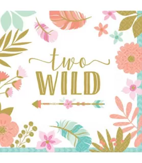 Happy Birthday 'Boho Girl' 2nd Birthday Lunch Napkins (16ct)