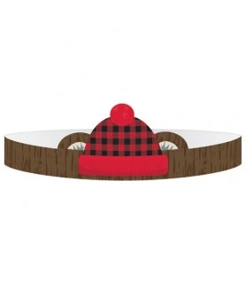 1st Birthday 'Little Lumberjack' Paper Crowns (8ct)