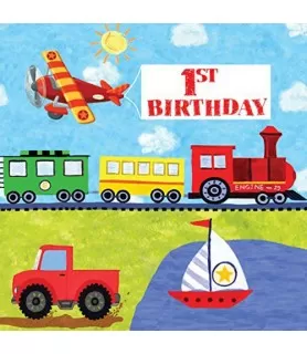 1st Birthday 'On The Go' Lunch Napkins (16ct)