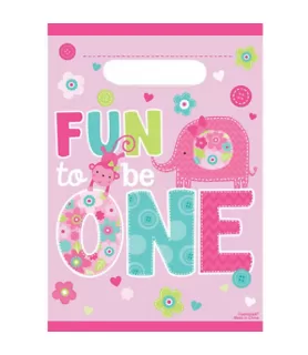 1st Birthday 'One Wild Girl' Favor Bags (8ct)