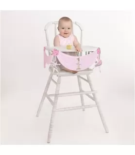 1st Birthday 'Pink and Gold Ballerina' Paper High Chair Decoration (1ct)