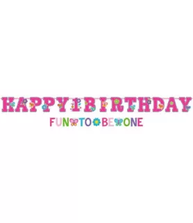 1st Birthday 'Sweet Girl' Jumbo Letter Banner w/ Mini Banner (1ct)