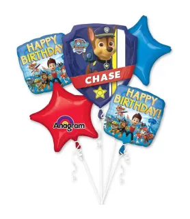 Paw Patrol Double-Sided Foil Mylar Balloon Bouquet (5pcs)