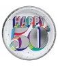 Over the Hill 'Here's to 50' Small Foil Paper Plates (8ct) Over the Hill 'Here's to 50' Small Foil Paper Plates (8ct)