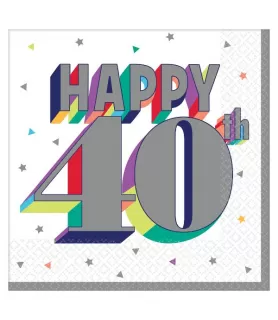 Over the Hill 'Here's to 40' Lunch Napkins (16ct)