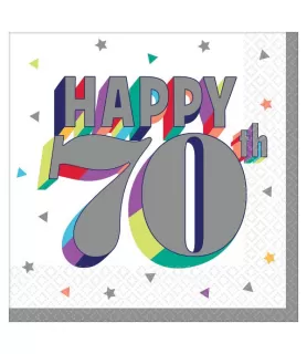 Over the Hill 'Here's to 70' Small Napkins (16ct)