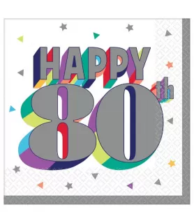 Over the Hill 'Here's to 80' Small Napkins (16ct)