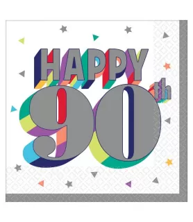 Over the Hill 'Here's to 90' Small Napkins (16ct)