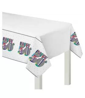 Over the Hill 'Here's to 50' Plastic Tablecover (1ct)