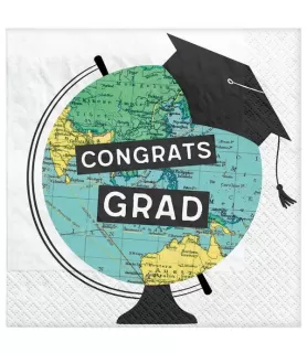 Graduation 'The World Awaits' Lunch Napkins (36ct)