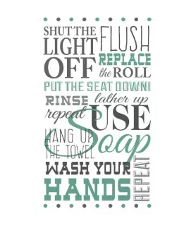 Summer 'Bathroom Etiquette' Guest Towels (16ct)