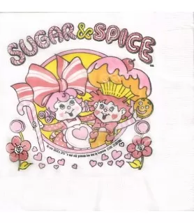 'Sugar and Spice' Vintage 1981 Colorforms Small Napkins (20ct)