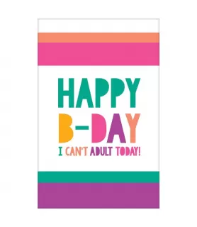 Birthday 'Young and Fab' Plastic Tablecover (1ct)