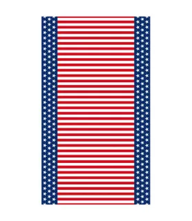 4th of July 'Stars and Stripes' Flannel Backed Heavy Weight Table Cover (1ct)