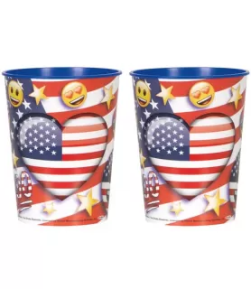 4th of July Emoji Reusable Keepsake Cups (2ct)