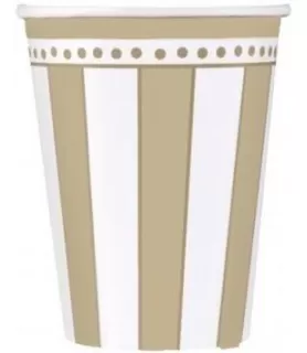 50th Anniversary 'Golden Wishes' 9oz Paper Cups (8ct)