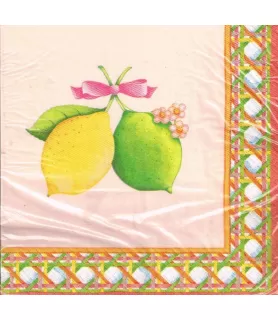 Summer 'Citrus' Large Lunch Napkins 3 Ply (16ct)