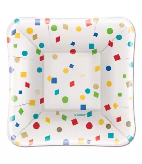 Happy Birthday 'Party Diamonds' Foil Small Appetizer Plates (8ct)