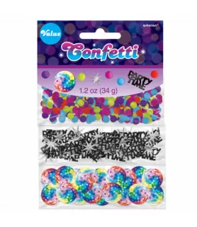 Disco 'Party Time' Confetti Value Pack (3 types)