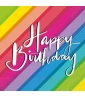 Happy Birthday 'Balloon and Rainbow Birthday' Lunch Napkins (16ct) Happy Birthday 'Balloon and Rainbow Birthday' Lunch Napkins (16ct)