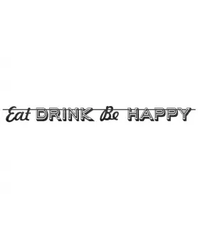 Happy Birthday 'Eat and Enjoy' Glitter Banner (1ct)