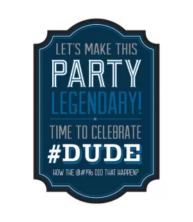 Over the Hill 'Bro Time' Invitations w/ Envelopes (8ct)